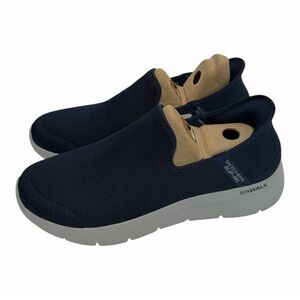 SKECHERS HANDS-FREE SLIP-INS GO WALK FLEX NAVY MEN'S 12 NWT
